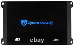 Rockville DK58 PACKAGE Dual 8 1600w Loaded K5 Car Subwoofer Enclosure+DB11 Amp