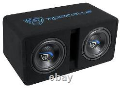 Rockville DV10K52 Dual 10 K5 Subwoofers+Vented Sub Enclosure+Alpine Amplifier
