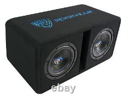 Rockville DV8K52 Dual 8 K5 1600w Car Subwoofers+Vented Sub Enclosure Box/2 Ohm