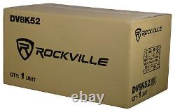 Rockville DV8K52 Dual 8 K5 1600w Car Subwoofers+Vented Sub Enclosure Box/2 Ohm