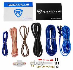 Rockville RV10.1D 500w 10 Loaded Car Subwoofer Enclosure+Mono Amplifier+Amp Kit