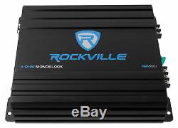 Rockville RV12.1B 600w 12 Loaded Car Subwoofer Enclosure+Mono Amplifier+Amp Kit