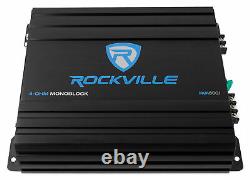 Rockville RV12.1C 600w 12 Loaded Car Subwoofer Enclosure+Mono Amplifier+Amp Kit