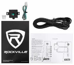 Rockville RWS10CA Slim 1000w 10 Powered Loaded Car Subwoofer Enclosure+Wire Kit