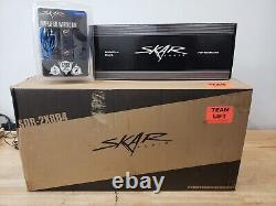 SKAR AUDIO DUAL 8 1400W SDR SERIES BASS PKG With LOADED SUB BOX AMP WIRE KIT