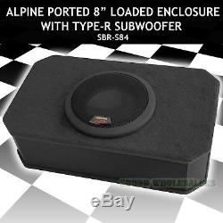 Sbr-s8-4 Alpine 8 Sub Single Ported Enclosure Loaded With Type-r Subwoofer Box