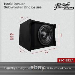 Single 12 700 Watt (RMS) Loaded Car Audio Subwoofer Enclosure Ported Vente