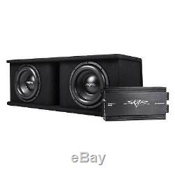 Skar Audio Dual 10 2400w Sdr Complete Bass Pkg Loaded Sub Box Amp Wire Kit