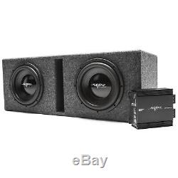 Skar Audio Dual 10 IX Series 800w Subwoofer Bass Pkg Loaded Box Amp & Wire Kit