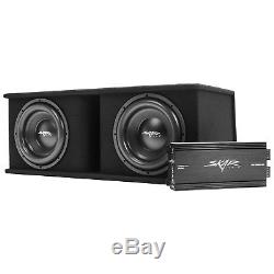 Skar Audio Dual 12 2400 Watt Complete Sdr Series Loaded Sub Box And Amplifier