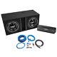 Skar Audio Dual 12 5000 Watt Complete Subwoofer Loaded Vented Box And Amplifier