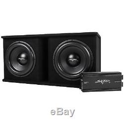 Skar Audio Dual 15 2400 Watt Complete Sdr Series Loaded Sub Box And Amplifier