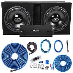 Skar Audio Dual 15 5000 Watt Complete Subwoofer Loaded Vented Box And Amplifier