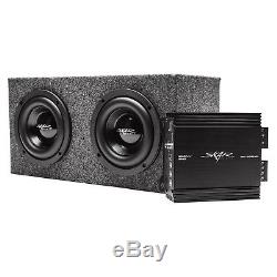 Skar Audio Dual 6.5 800 Watt Evl Sealed Loaded Sub Box W Amplifier Charcoal