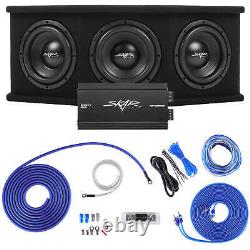 Skar Audio Triple 8 2100w Sdr Complete Bass Pkg Loaded Sub Box Amp Wire Kit