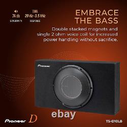 TS-D10LB Powerful 10 Pre-Loaded Subwoofer with Sealed Enclosure, 1300 Watts P