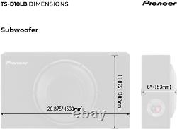 TS-D10LB Powerful 10 Pre-Loaded Subwoofer with Sealed Enclosure, 1300 Watts P