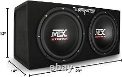 Terminator 12 Inch 1200 Watt 2 Ohm Single Voice Coil Audio Dual Loaded Subwoofer