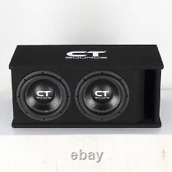 Used CT Sounds TROPO-2X10D4 Dual 10 2600W Loaded Ported Car Subwoofer Box